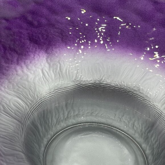 NWT Rare Vintage Portmeirion Dusk Pearlescent 13.5" Flare Aubergine Silver Bowl - Picture 5 of 8